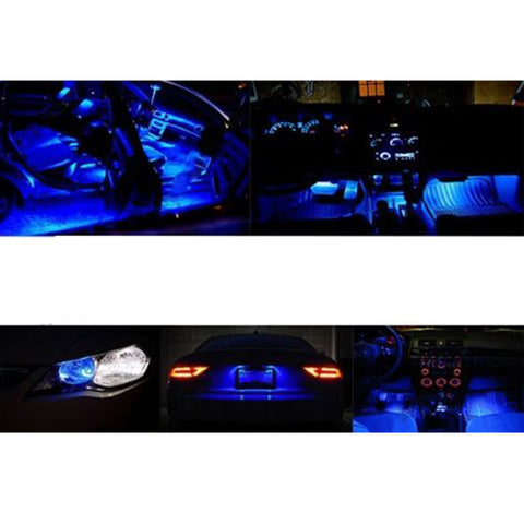 2013 & up Subaru XV Crosstrek 4 x-Light LED SMD Full Interior Lights Package Kit [White\ Blue]