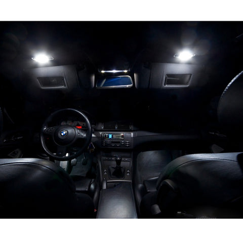 6-Light LED SMD Full Interior Lights Package Kit White\ Blue for Toyota Corolla 2008 - 2013