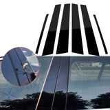 6pcs Glossy Black Exterior Window Pillar Posts Molding Pre-Cut Cover Side Door Trims For Toyota Camry 2007 2008 2009 2010 2011