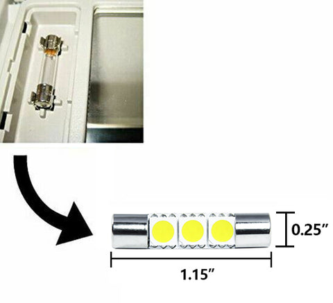 White LED Interior Map Dome Trunk Visor Light Pkg Kit for Honda Accord 2018-2020