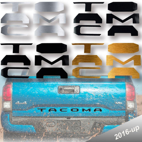 Matte Black \ Brushed Gold \ Brushed Silver\ Red Vinyl Insert Letters Decal Sticker For Toyota Tacoma 2016-2018 Rear Tailgate