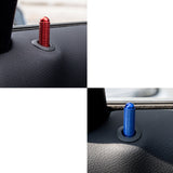 Blue/ Red Metal Screw On Door Lock Knob Pin Cap for Mercedes Benz CLA GLA 2014-2018