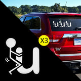 3x Funny fuck-It fuck-u JDM Illest Ricer Car Window Die-Cut Graphic Vinyl Decals for SUV Truck Car Bumper, Laptop, Wall, Mirror, Motorcycle