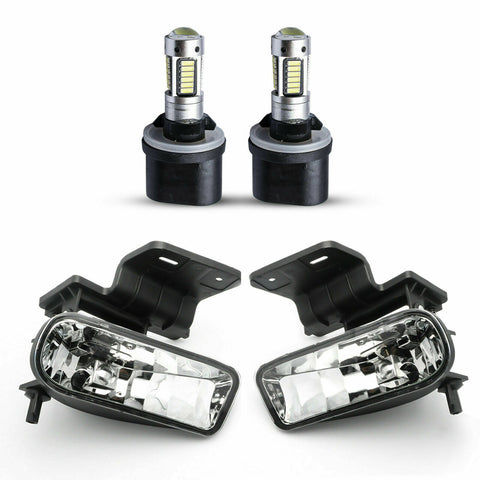 6000K White 880 881 LED Fog Lights w/Bracket For Chevy Silverado 1500 2500 3500