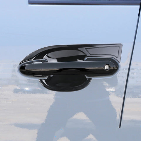 Door Handle Bowl Moulding Cover Trim Compatible with Toyota RAV4 2019-2024, Glossy Black (4pcs)