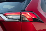 4x Glossy Black Exterior Rear Tail Brake Light Frame Cover Trim For Toyota RAV4 2019-2021