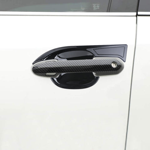 Door Handle Bowl Moulding Cover Trim Compatible with Toyota RAV4 2019-2024, Glossy Black (4pcs)